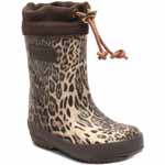 Bisgaard Thermo Rubber Boots Dunkelbraun (Leopard)