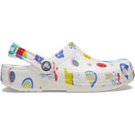 Crocs Classic Doodle Print Clog Kids White/Multi