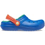 Crocs Classic Lined Clog Kids Blau (Blue Bolt/Multi)